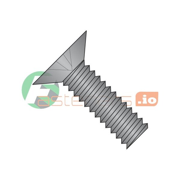 Newport Fasteners #6-32 x 1/2 in Phillips Flat Machine Screw, Black Oxide 18-8 Stainless Steel, 5000 PK 413304 - main